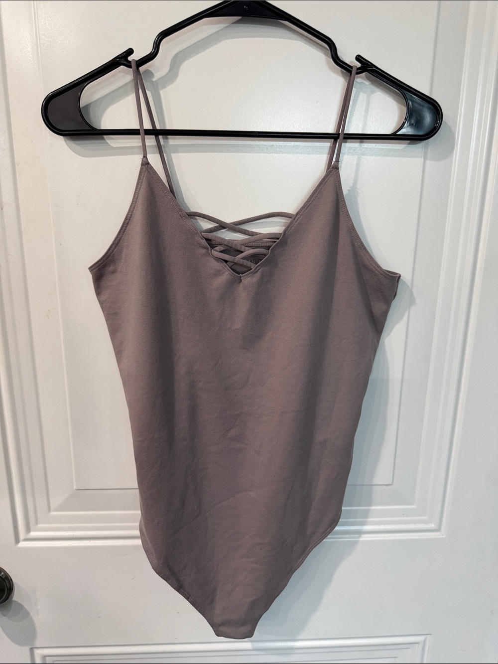 American Eagle Outfitters Mauve Lace-Up Cami Bodysuit